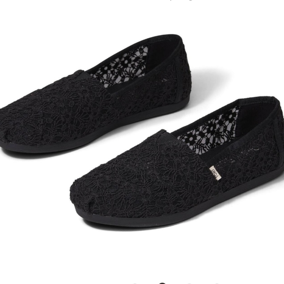 toms shoes black lace